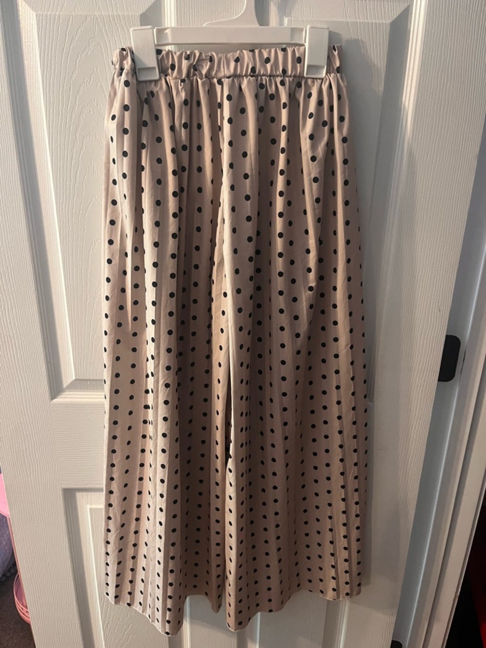Beige Polka Dot Girls Palazzo Pants